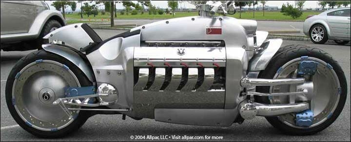 A silver Dodge Tomahawk