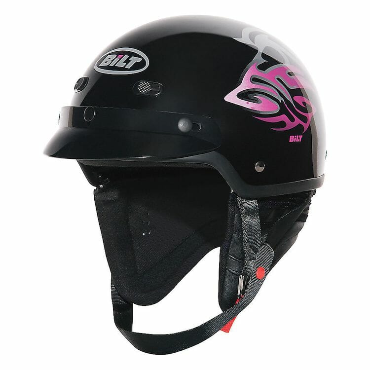 Black and pink patterned Bilt Falcon Raven’s Women’s Helmet