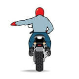 moto hand signals - left turn