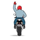 moto hand signals - follow me
