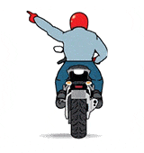 moto hand signals - pull off