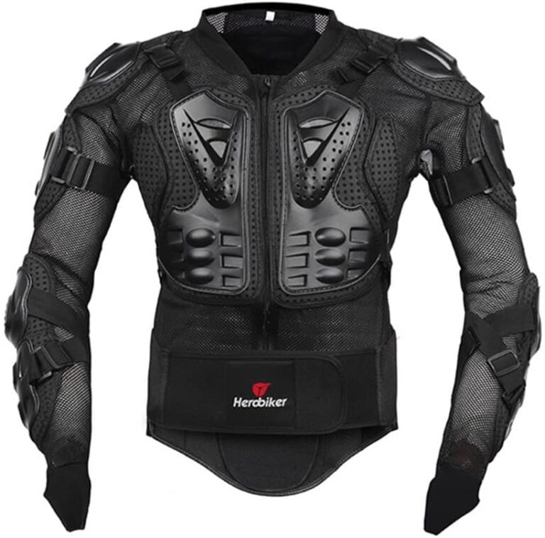 HERORIDER Black Motorcycle Protective Moto Body Armor Exoskeleton Jacket Padding