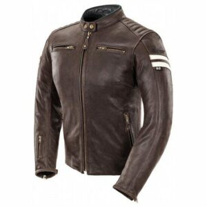 Brown and white Joe Rocket 1436-2303 Classic '92 Women's Leather Motorcycle Jacket