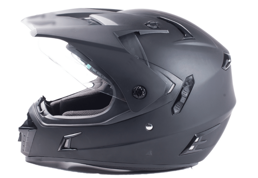 Off-road or motocross helmet with white background
