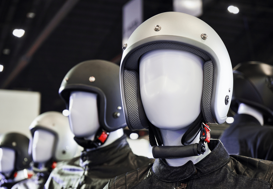Open-face motorcycle helmet
