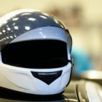 motorcycle helmet with tinted or shaded visor
