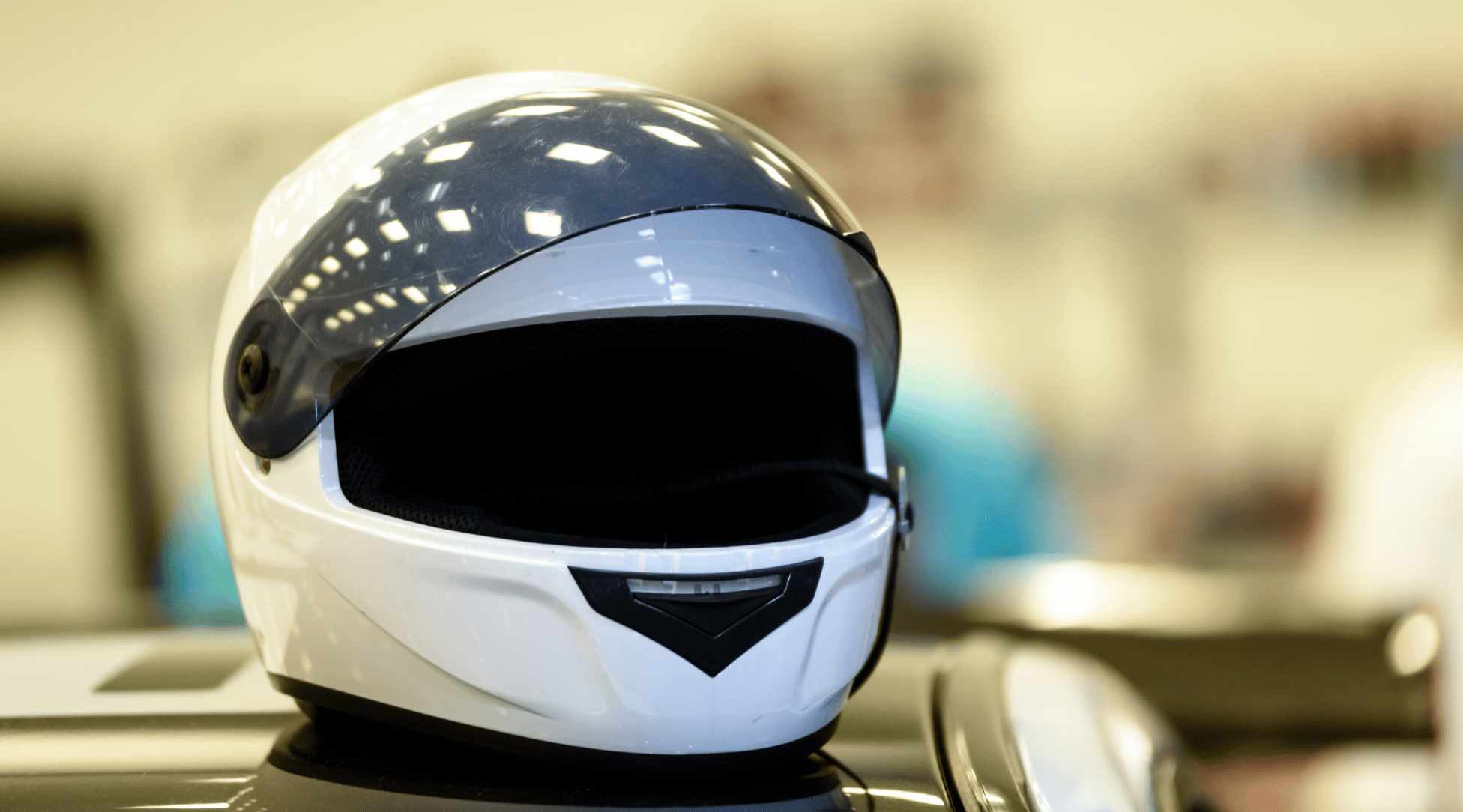 motorcycle helmet with tinted or shaded visor
