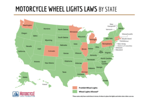 Are Motorcycle Wheel Lights Legal | A StateByState Guide