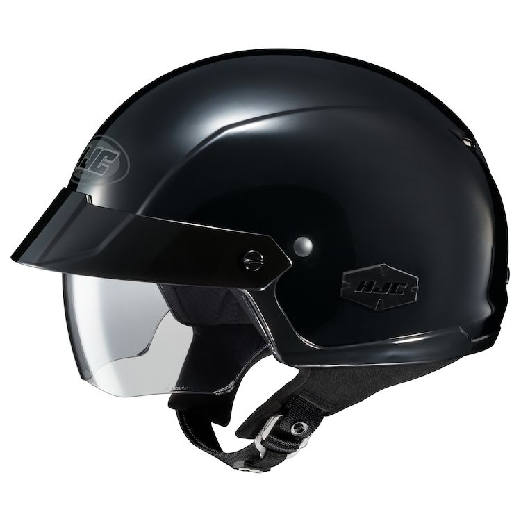 half helmet in black color
