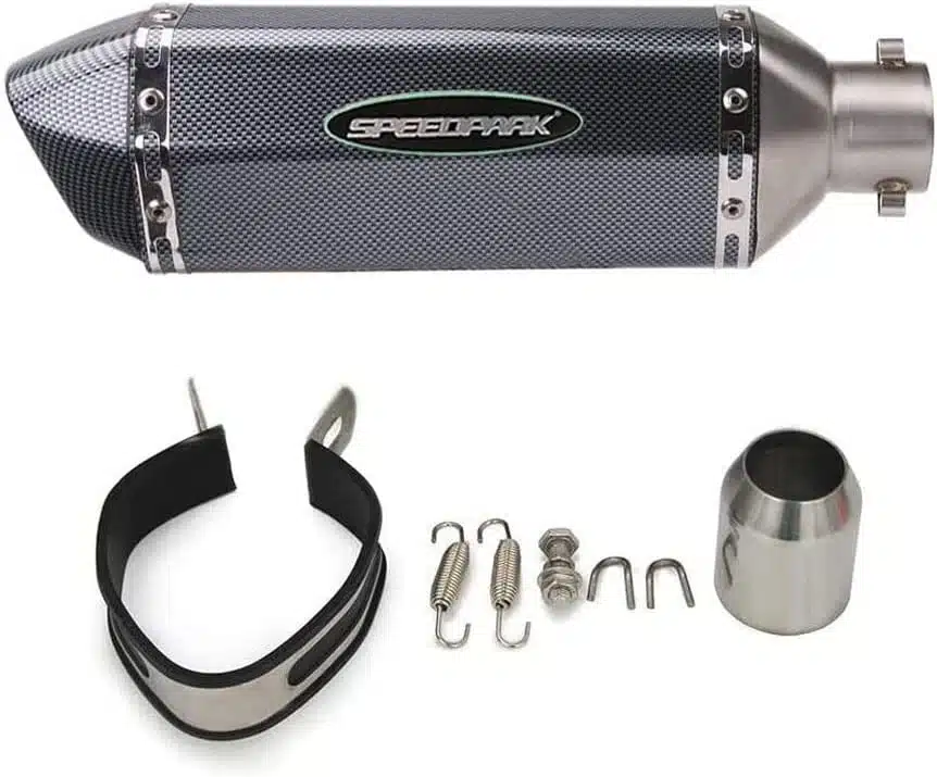 Exhaust Muffler Carbon Fiber 1.5-2"Inlet with Removable DB Killer