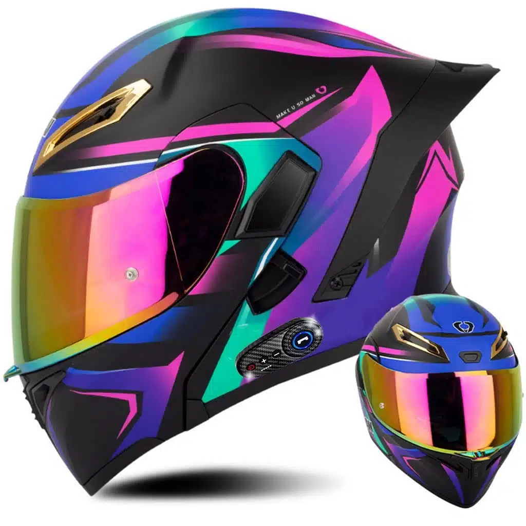 BAKRAS Bluetooth Motorcycle Helmet