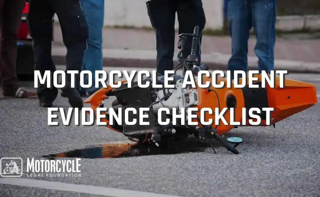 Motorcycle Accident Evidence: What Do you need to make an injury claim
